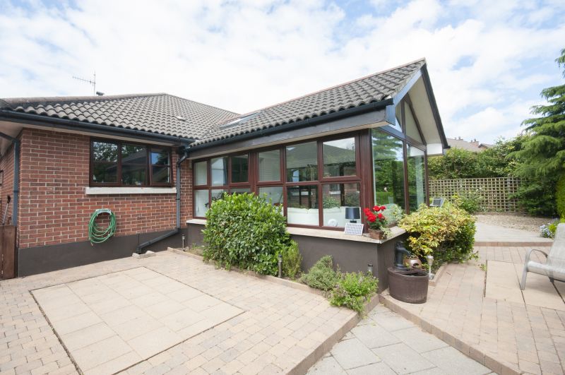 Finished Sunroom with Landscaping